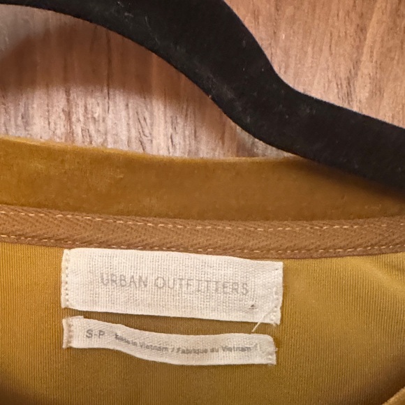 Urban Outfitters Mustard Velvet Hoodie - Picture 2 of 4